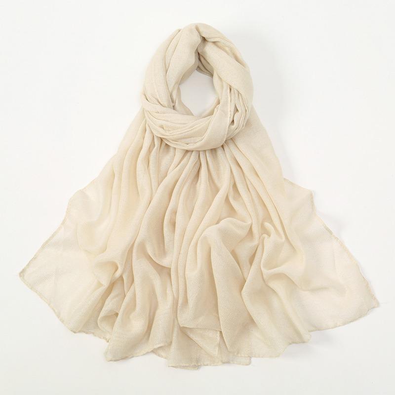 New silver silk breathable sunscreen versatile long scarf women's yarn scarf Middle Eastern women's ethnic headscarf scarf