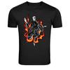 Burning Skeleton Dance Graphic T-Shirt