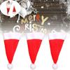 Christmas Decoration Mini Santa Hat Plush Fork And Knife Set For Wine Bottles Wholesale From Manufacturer