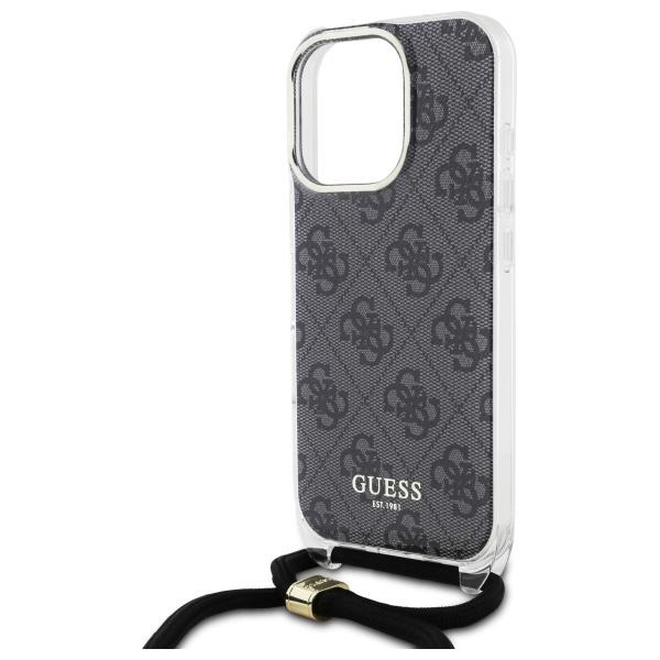 Guess Guhcp16Xhc4Sek Iphone 16 Pro Max   6.9 Czarny/Black Hardcase Crossbody Cord 4G Print