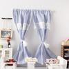 1/12 Dollhouse Striped Lace Curtain Door Curtain Doll Home Furniture Decoration Dolls House Living Scene Decor Accessories