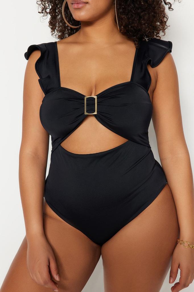 Women's Style Plus Size Black Balconette Plus Size Swimsuit