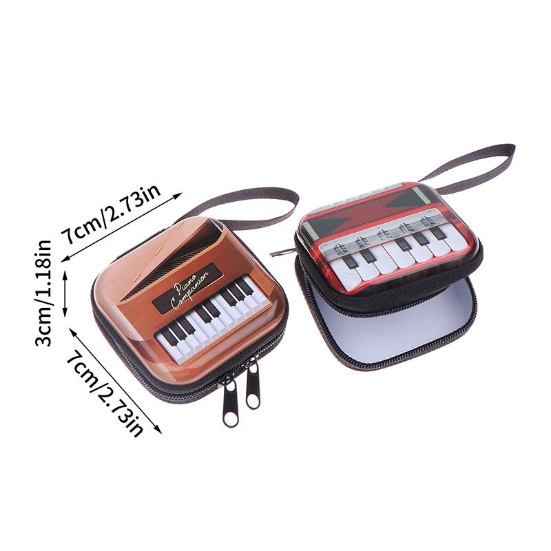 1 Pc Cute Student Coin Purse Retro Musical Instruments Design Wallet Holder For Girls Portable Cute Small Storage Box