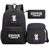 Stranger Things Star Printing Teen Student School Bag Three-Piece Men'S And Women'S Backpack