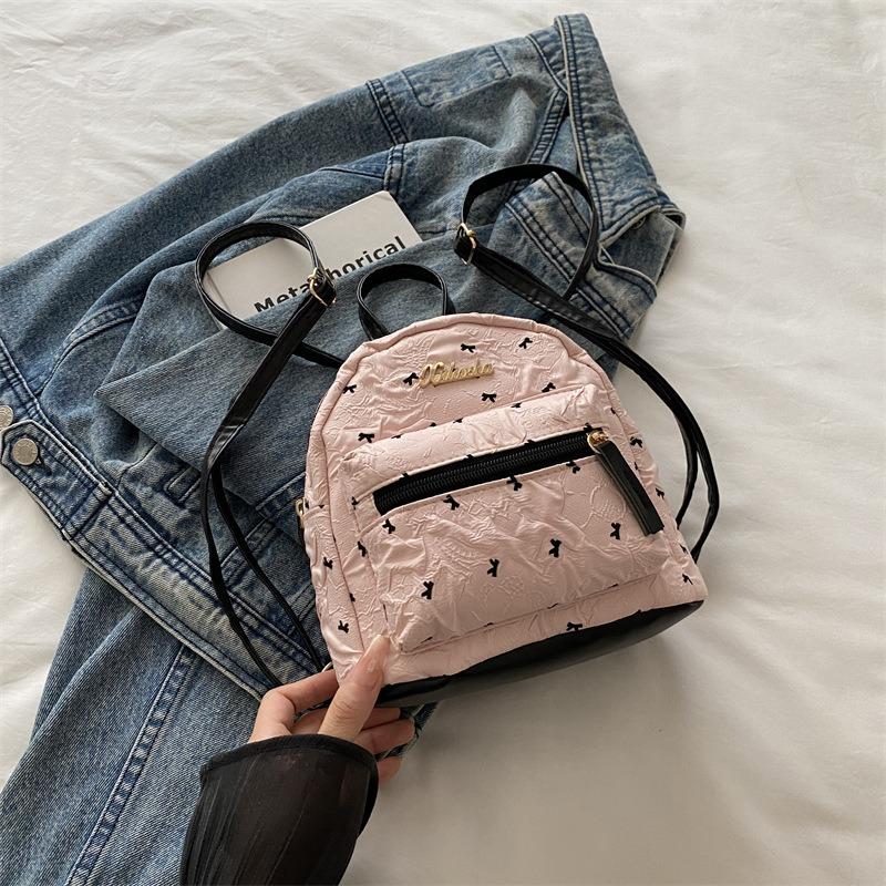 Premium Bow Backpack Women's New Fashion Travel Bag Small Backpack Student Casual Schoolbag