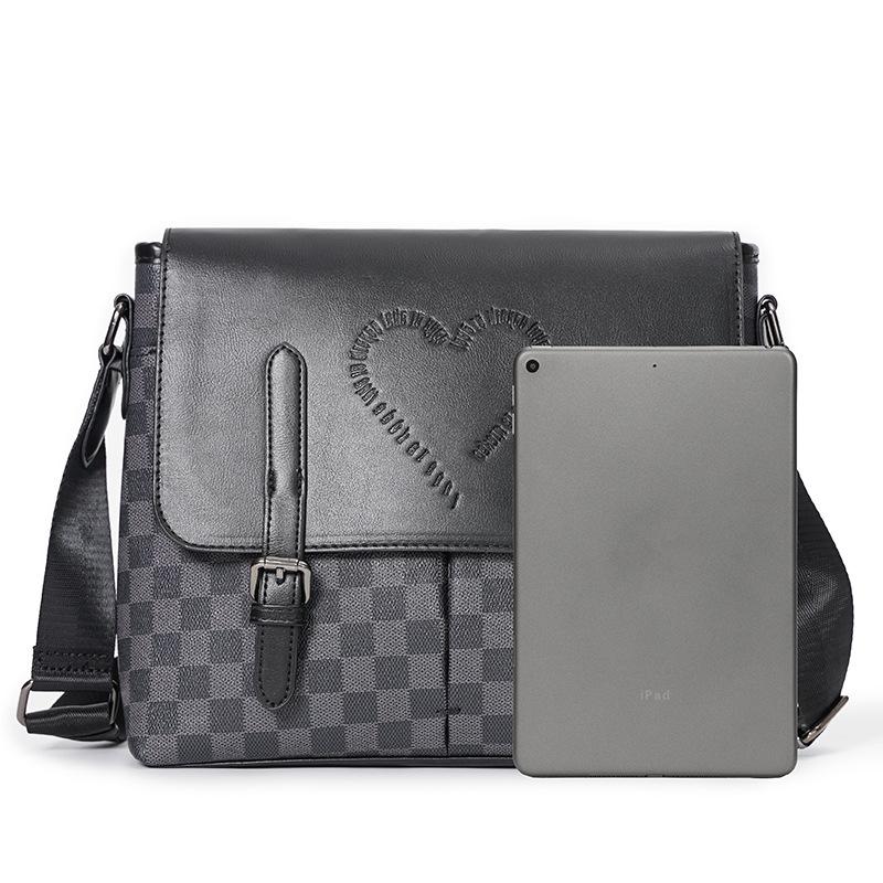Light Business Shoulder Bag Classic Plaid Youth Messenger Bag Ipad Bag Business Trip Messenger Bag Crossbody Backpack