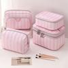 Large Capacity Handheld Makeup Bag Oxford Cloth Portable Cosmetic Storage Bag Minimalist Style Travel Design Wash Bags