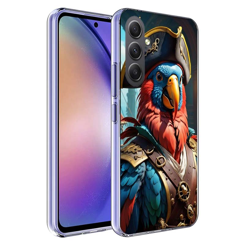 Macaw Pirate Phone Case for Samsung A17 A37 A57 A07 A16 A26 A36 A56 A06 A02S A12 A22 A32 A52S A04S A14 A24 A34 A54 A03 A13 A33 A
