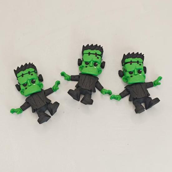3D Printed Zombie Figurine Movable Joints Halloween Zombie Statue Stress Relief Fidget Toy Desktop Decoration Ornament