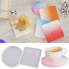 Versatile Silicone Casting Mold Epoxy Resin Mold Versatile Round/Square Coaster Ornaments Mould Jewelry Making Tool