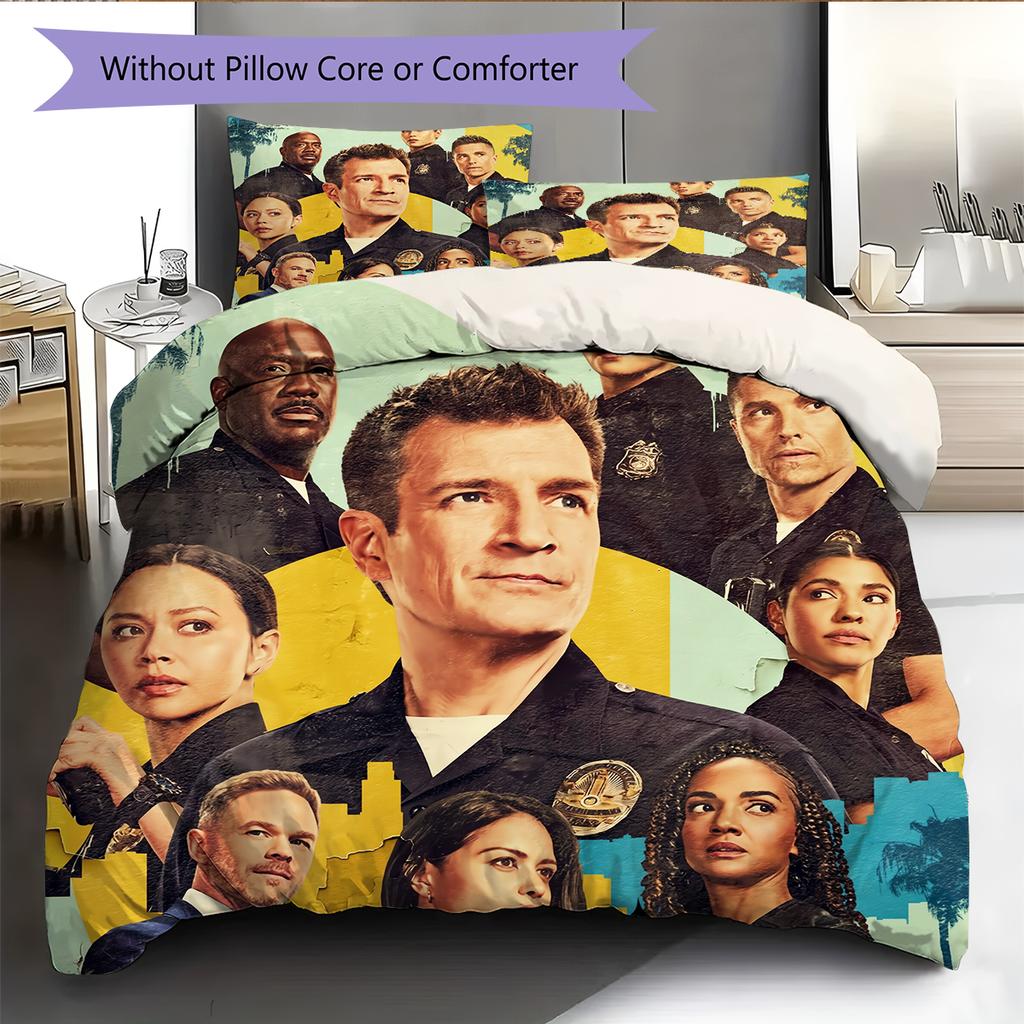 Biancheria da letto con motivo 'The Rookie' Decorazione per la casa Regalo di compleanno (1 * copripiumino + 2 * federa, senza nucleo)