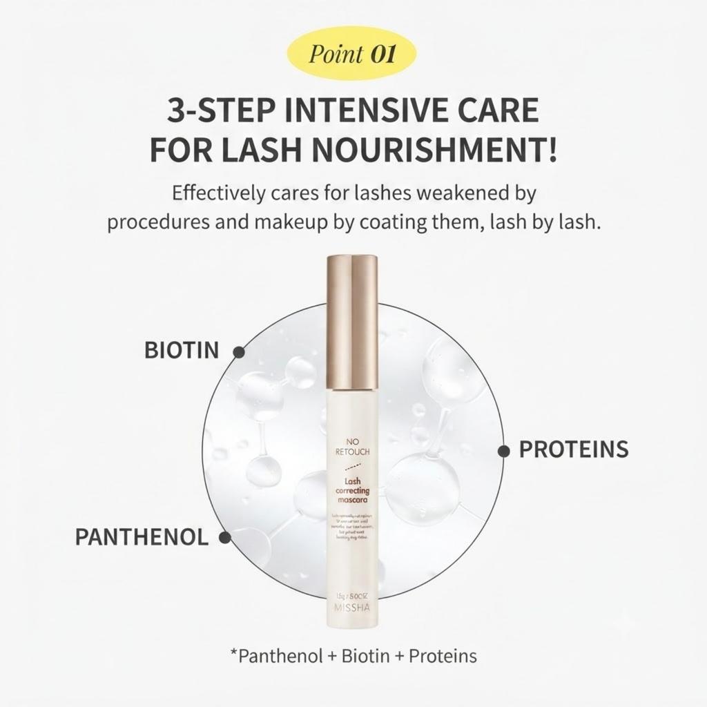 MISSHA No Retouch Lash Correction Mascara Clear 9.5g