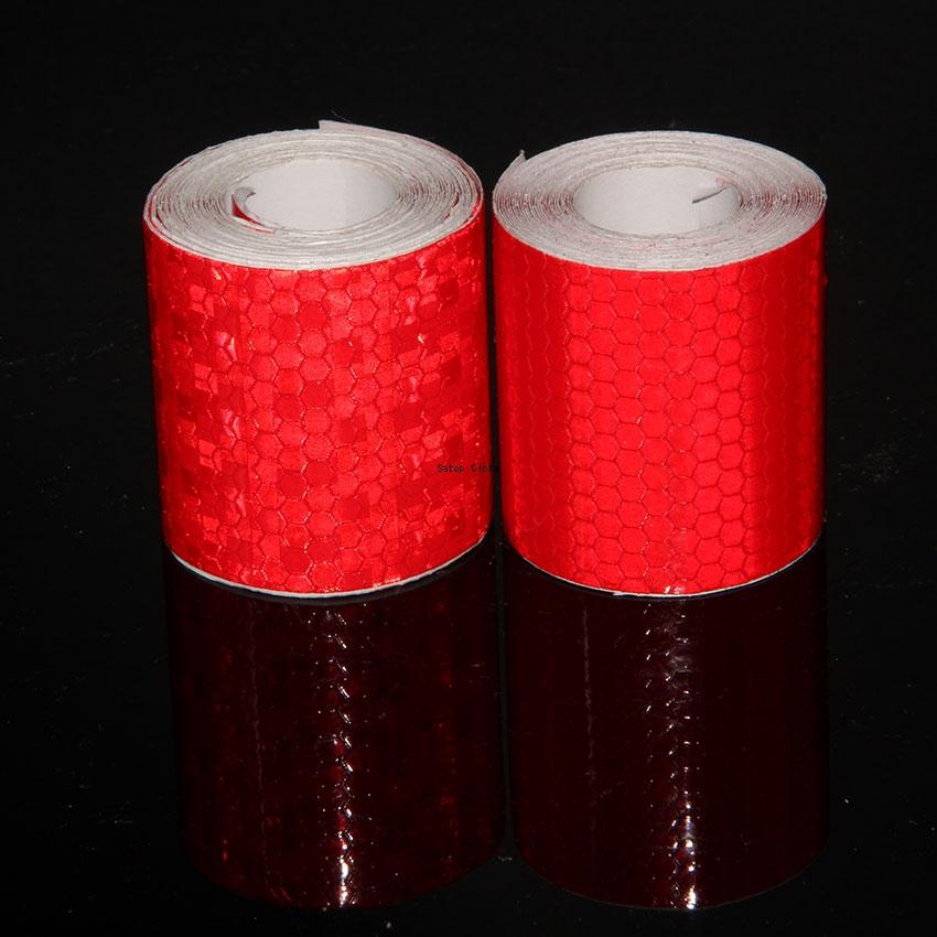 Autocolante Auto Reflectorizante Roșii 5CM*3M Impermeabile Avertizare de Siguranță Autocolante Puternice Autocolante Reflectoare Benzi de Vizibilitate Pentru Camioane