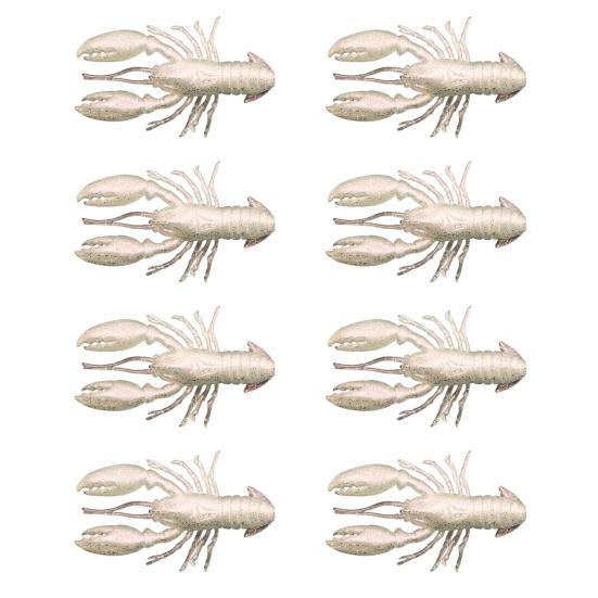 8Pcs Soft Baits Fishing Lures Realistic Looking Vivid Color Mini Size Portable Shrimp Fake Baits Artificial Lures