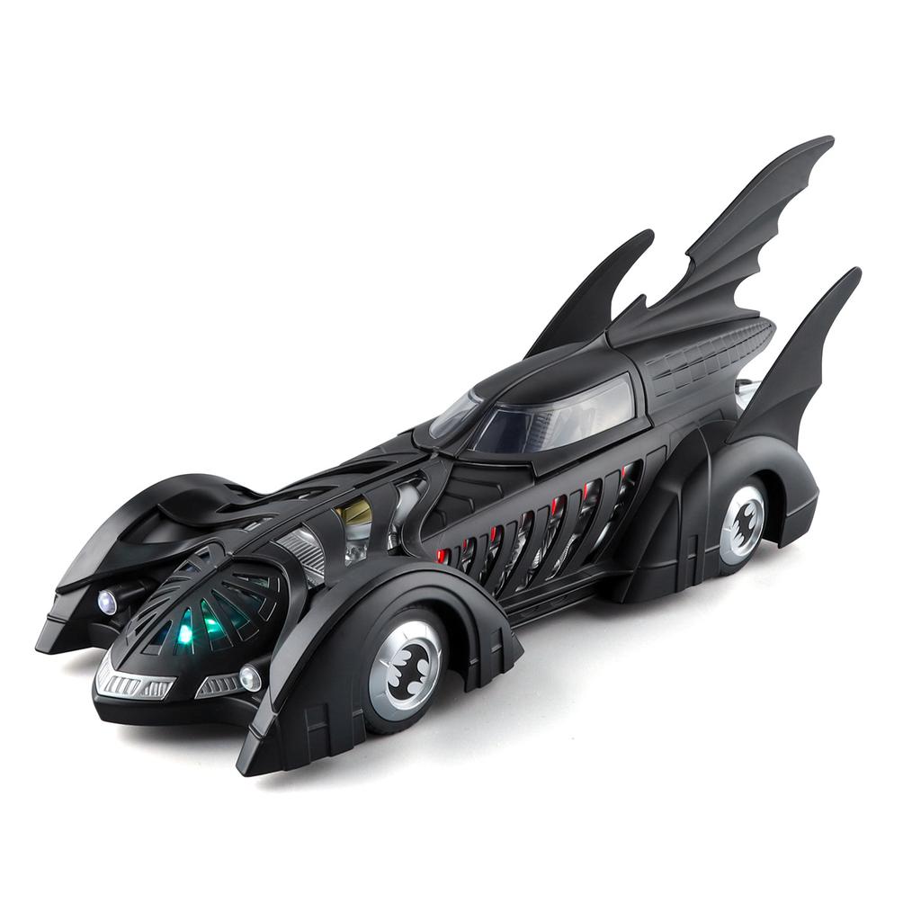 1/24 Classic Movie Car 1995 Batmobile Alloy Concept Bat Sports Car Model Metal Racing Vehicle Car Model Sound Light Kid Toy Gift