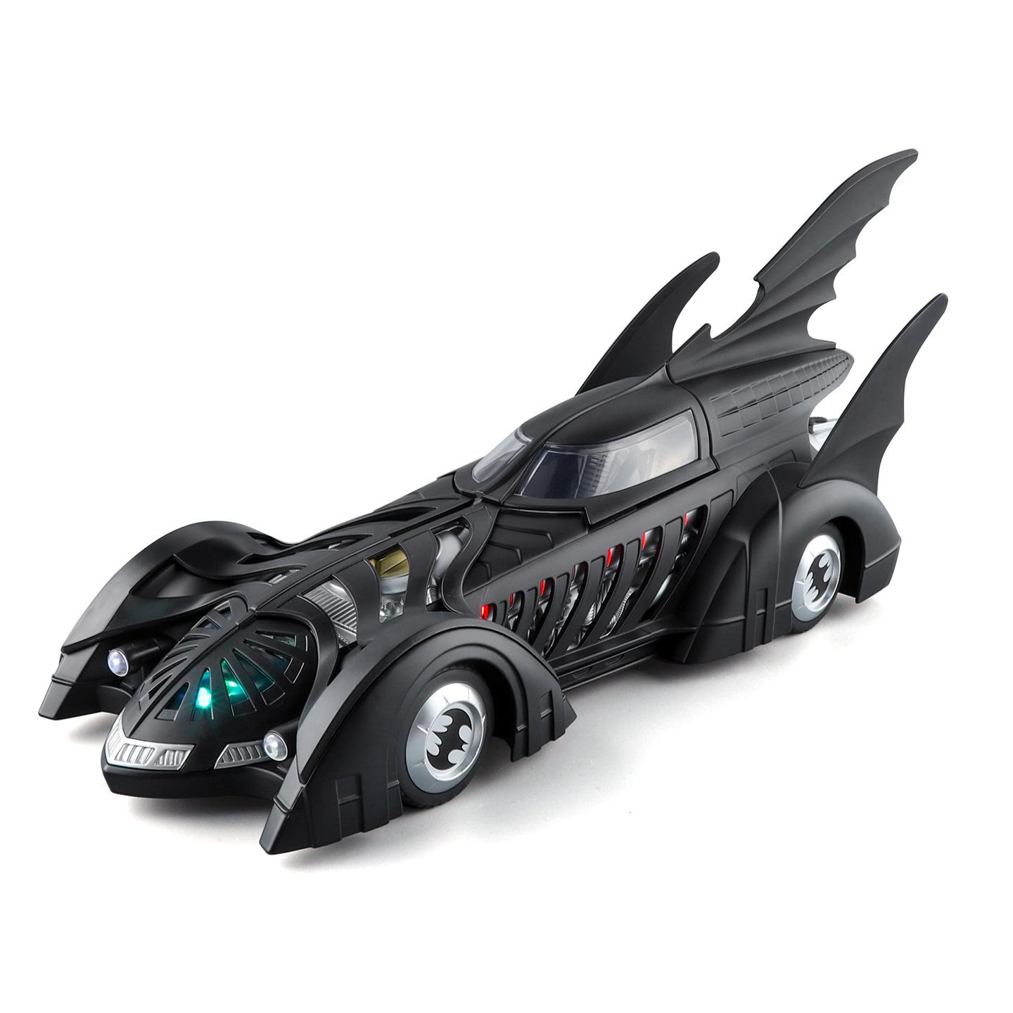 

1/24 Classic Movie Car 1995 Batmobile Alloy Concept Bat Sports Car Model Metal Racing Vehicle Car Model Sound Light Kid Toy Gift чёрный