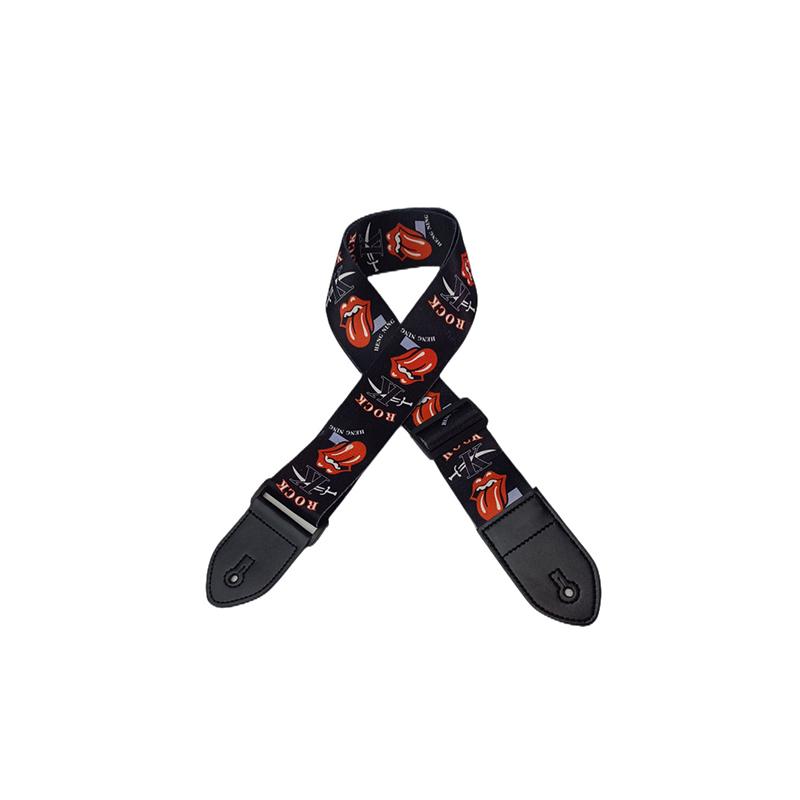 36 Inch Embroidered Electric Guitar Shoulder Strap Heat Transfer Printed Folk Guitar Bag Strap Piano Strap