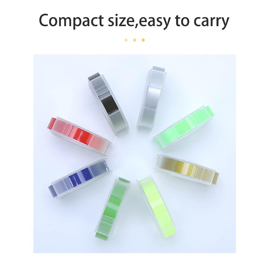 Manual 3D Embossing Label Maker DIY Mini Typewriter Machine with 7 Label Tape Rolls   9mm*300cm Handheld Labeler for