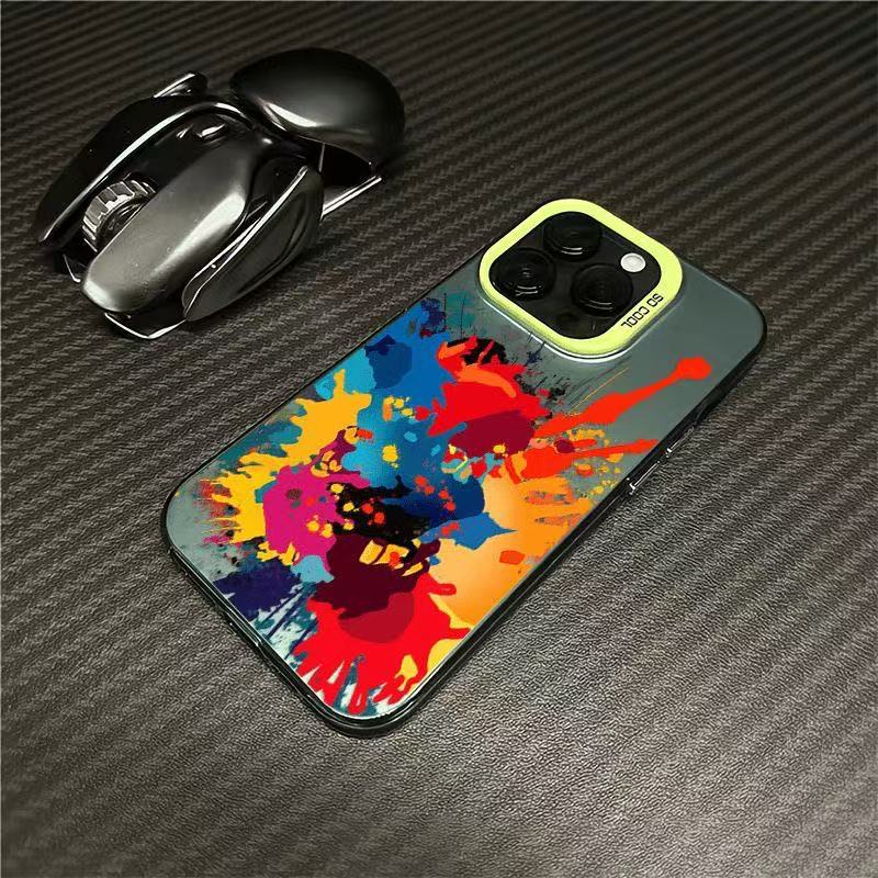 The new splashing ink is suitable for iphone17 mobile phone case Apple 15promax/14 anti-drop 13pro16 Europe and America