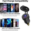 30W QC3.0 USB Type C PD Fast Charger Power Adapter Hella DIN Plug Socket For BMW R1250 1300GS For Ducati For Triumph Motorcycle
