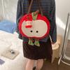 Kawaii Plush Apple Bag For Women Cute Cartoon Red Handbag Large Capacity Furry Tote Bag Multifunctional Crossbody Shoulder Bag