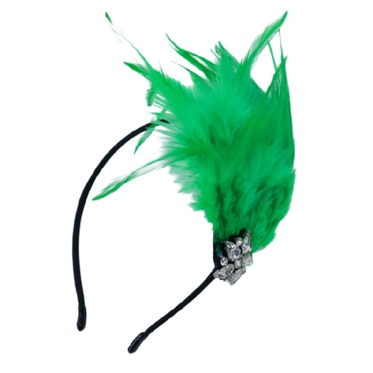 1920er Jahre Kopfschmuck Mardi Gras Party Feder-Haarband Damen Fascinator Stirnband