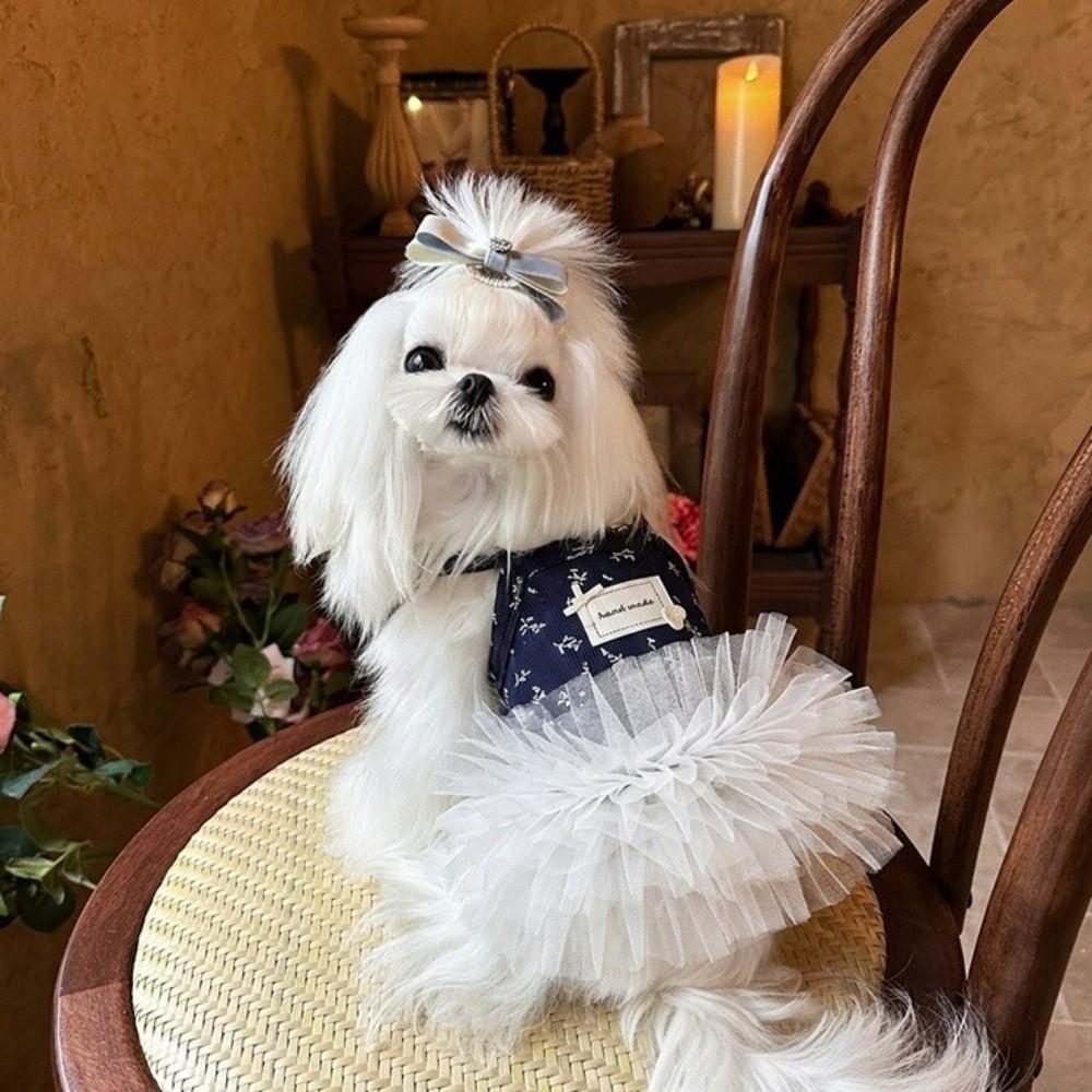 Small Flowers Puppy Tutu Dress Korean Style Pet Apparel New Dog Princess Dress for Kittens
