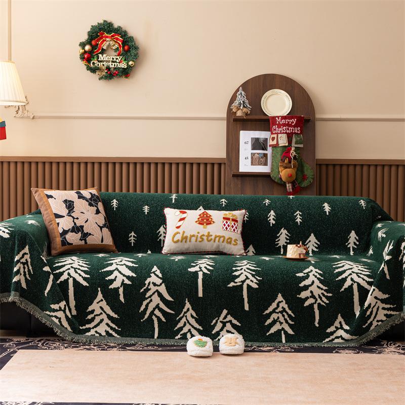 

Современное простое легкое роскошное серебряное шенилловое нескользящее диванное полотенце, чехол для дивана, универсальный для четырех сезонов, рождественский диванный плед 30 * 50 waist pillowcase