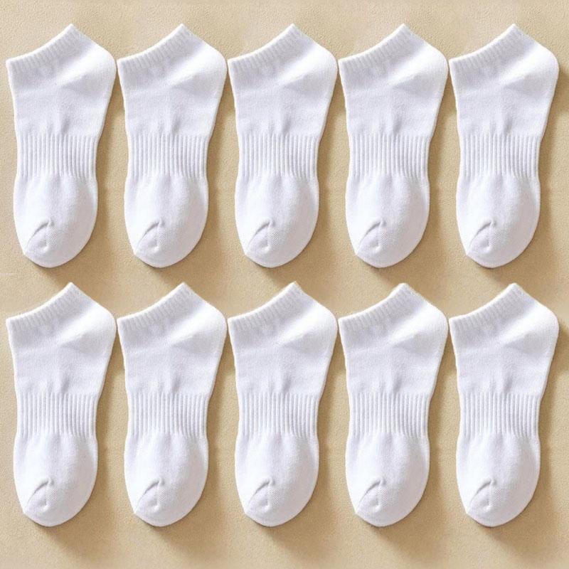 Women's Socks Soft Cotton Breathable Ankle Short Socks Spring Summer Solid Color White Black Anti-slip Boat Sock For Men