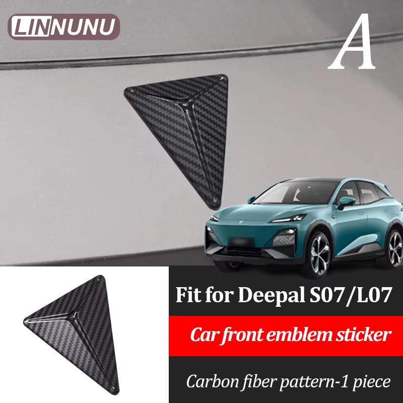 Linnunu Fit for Deepal S07 L07 Sl03 Car Personalized Emblem Front Logo Steering Wheel Emblem Front and Rear Emblem Decorative Accessories Exquisite St