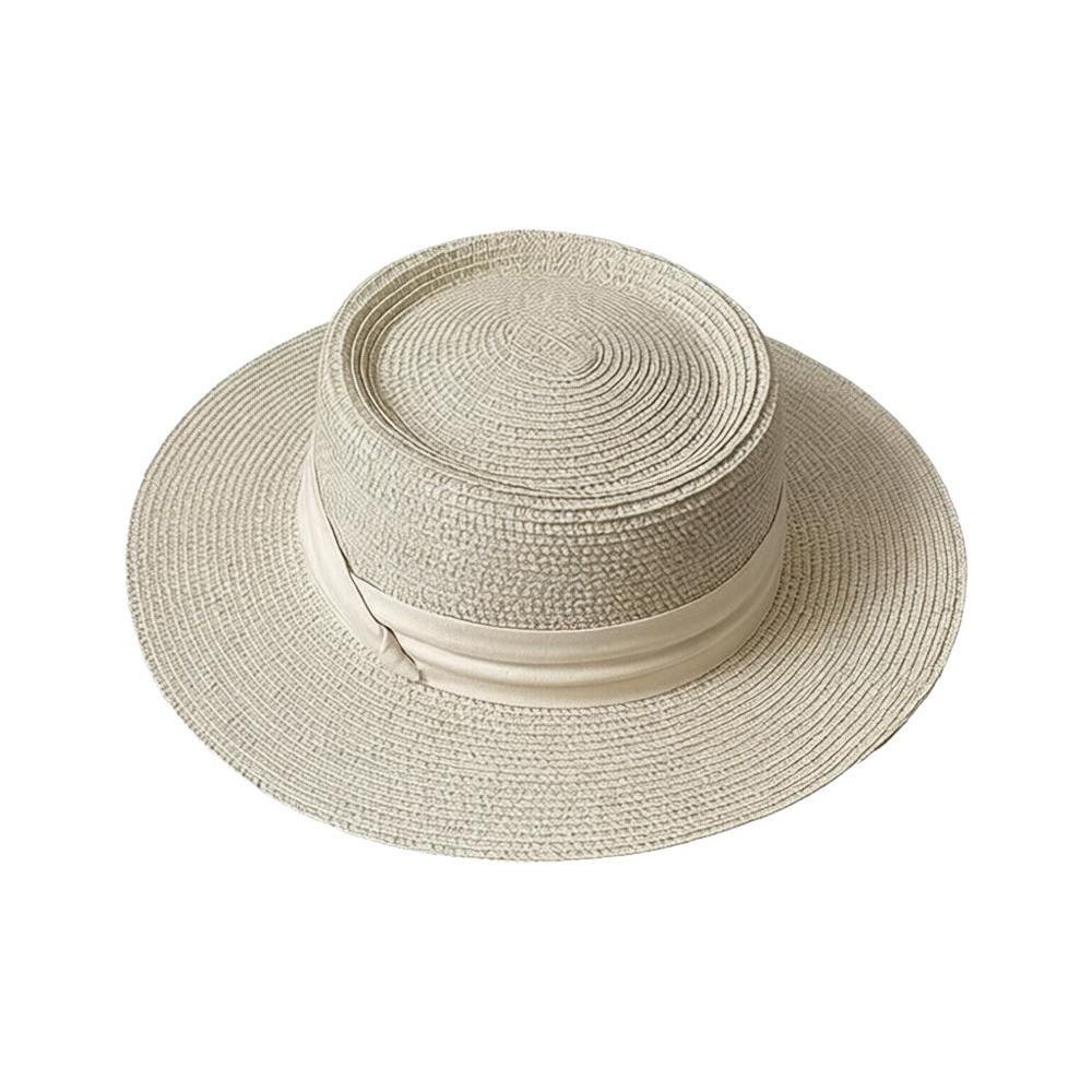 UV Protection Sun Hats Wide Brim Beach Hats French Elegant Holiday Straw Hat