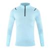 Men's Quick-Dry Long-Sleeve Half-Zip Sports T-Shirt for Running and Fitness