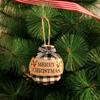 Handmade Christmas Linen Plaid Hanging Decor Xmas Bells Ball Decorations  New Year Festival Gifts