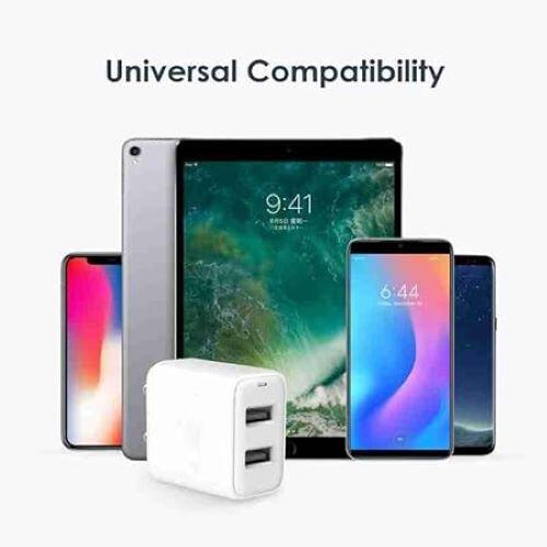 RSINC 12W 2.4A Multiport Handy-Ladegerät mit abnehmbarem Kabel Typ-c Wandladegerät B0CZS2FD7F