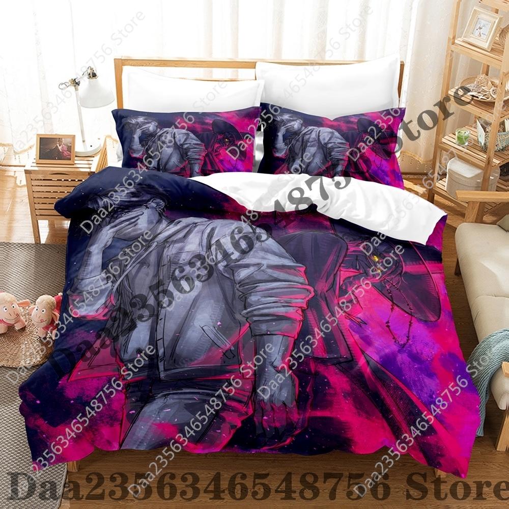 Set Biancheria da Letto Kpop Demon Hunters Singolo Gemello Matrimoniale Queen King Size Set Letto Saja Camere da Letto per Ragazzi Set Copripiumino Rumi Tuta Tre Pezzi