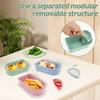 3Pcs Silicone Lunch Box With Lid Leak-proof Fruit Snack Salad Container Refrigerator Fresh-Keeping Box for Outdoor Picnic Office