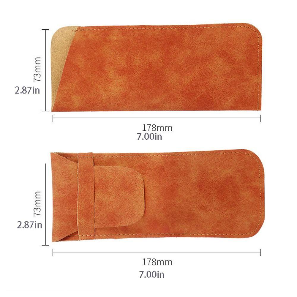 Covered Sunglasses Bag Velvet Lining Eyeglasses Holder PU Leather Glasses Bag  Jewelry Packing