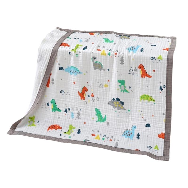 Large Size Infant Bath Blanket High Density Gauze Bath Towel 6-layer for Delicate Skin Quick Drying and Breathable