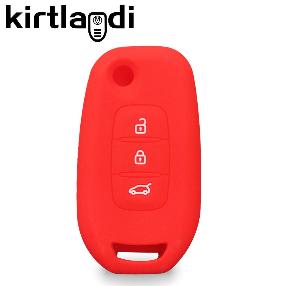 Silicone Key Cover for Renault Logan 2 Stepway Sandero Clio 5 Arkana Captur Kadjar Kwid 2023 2021 Remote Flip Folding Key Case