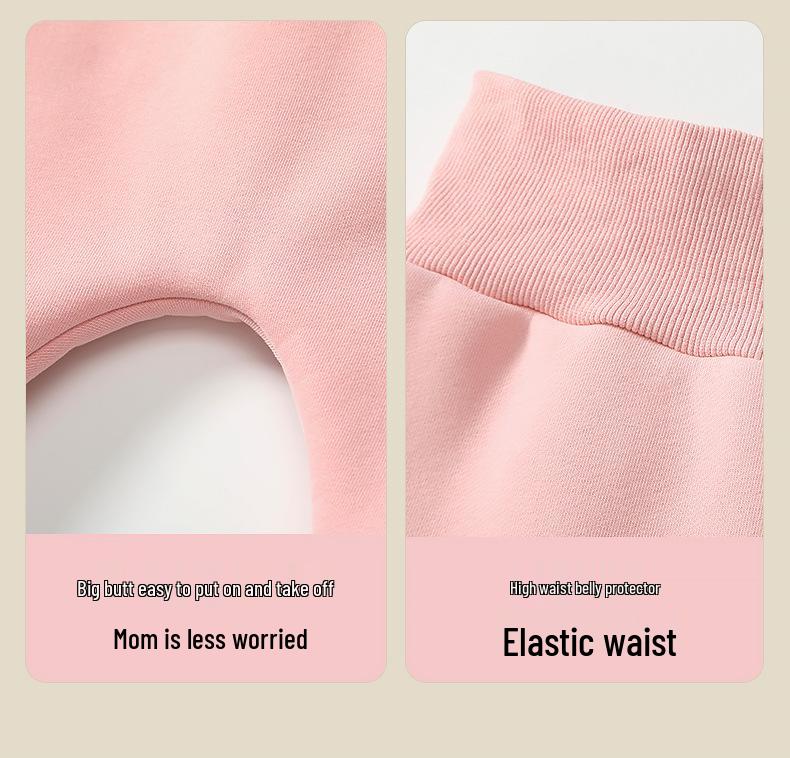 Mädchen Herbst/Winter High Waist Bauchschutzhose - Baby Alpaka Wolle und Baumwollmischung