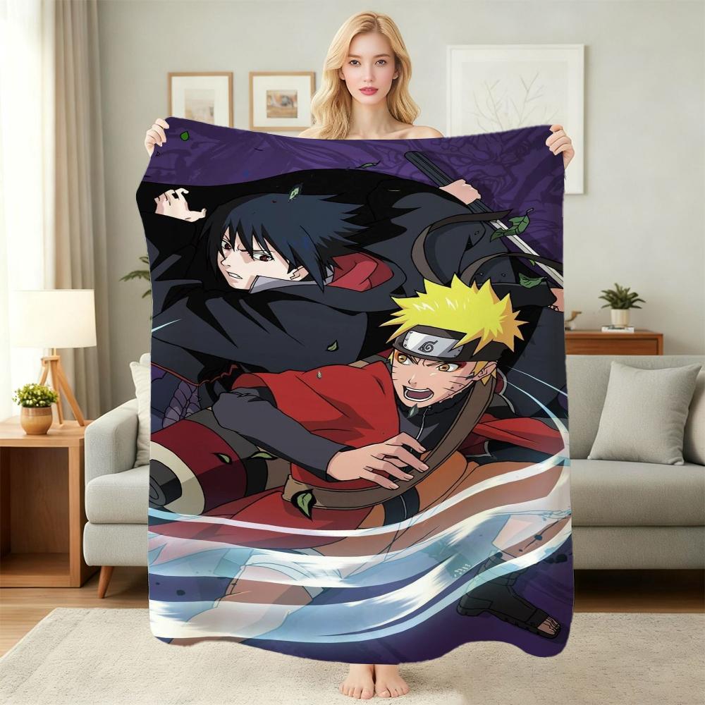 Naruto Pose Anime Printed Blanket Ultra Soft Throw Blanket For Office Sofa Home Decor Halloween Gift