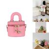 Trendy Yellow Mini Handbag For Kids Chic Girls Pu Leather Bucket Bag For Daily Use