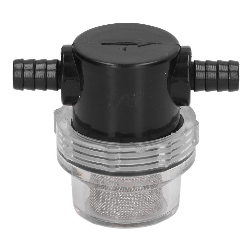 Water Pump Filter In Line Stainer Barb ABS 3 8in 1 2in Output for DC 12V 80 PSI Pumps