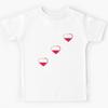 Polish Flag Hearts Poland Kids T-Shirt