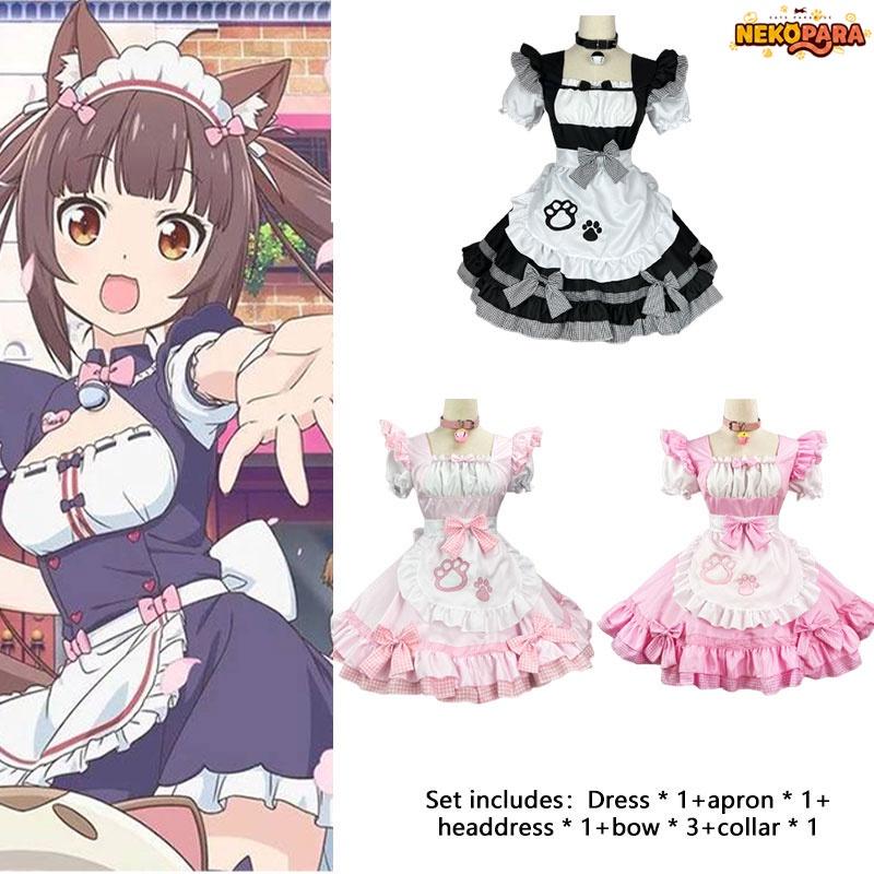 Apron Classic Nekopara Dress Maid Costume Set Game Characters Cosplay Halloween