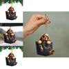 Delightful Dog Cartoon Acrylic Mirror Hanging Ornament Great For Car Decor Interior