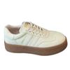 Genuine Leather Training Shoes for Women's Spring Thick Sole Elevated Board Shoes, Casual Sports Little White Shoes
