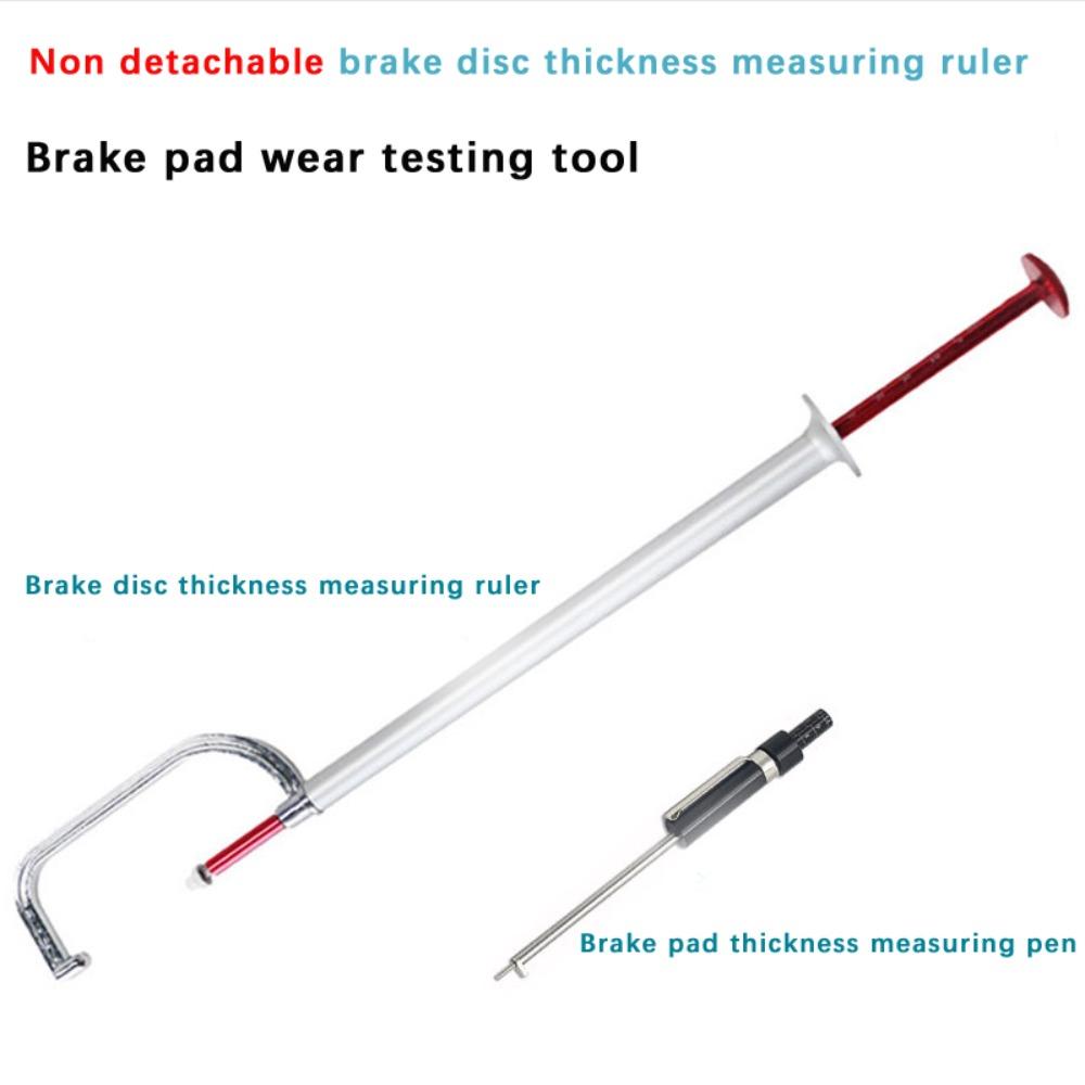 Non detachable brake disc thickness measuring ruler measuring tool brake pad scale pen wear testing tool inspection pen
