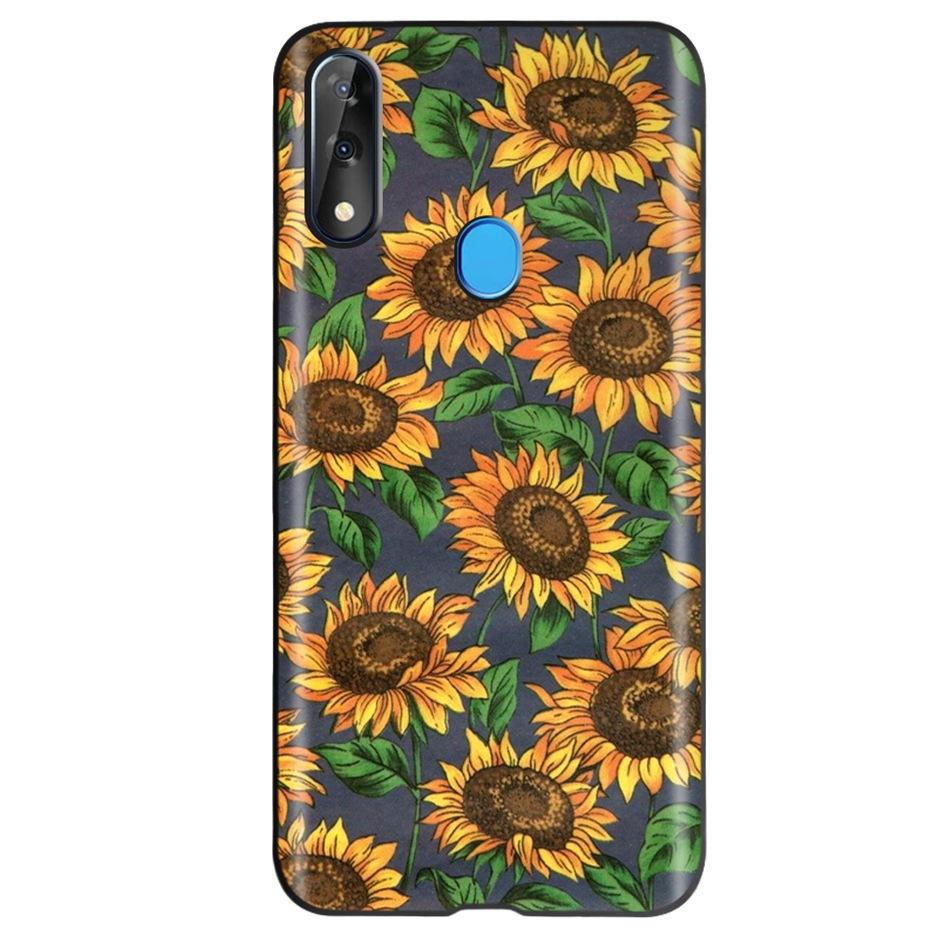 Etui do ZTE Blade V10 Modny Wzór Kwiatowy Serce Etui na Telefon do ZTE Blade V10 Vita V 10 Czarne Silikonowe Miękkie TPU Zderzak