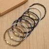 7-piece Set of Vintage Colored Rice Beads Mixed with Love Multi-layer Layered Women's Bracelet